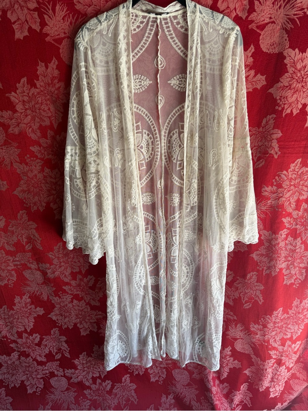 Torrid white/cream Duster